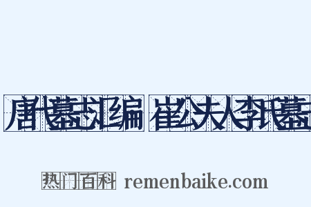 唐代墓志汇编·崔公夫人李氏墓志是什么意思的图片